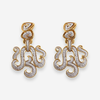 David Webb 18K Yellow Gold and Platinum Diamond Scroll Drop Earrings OG-36308 - THE SOLIST