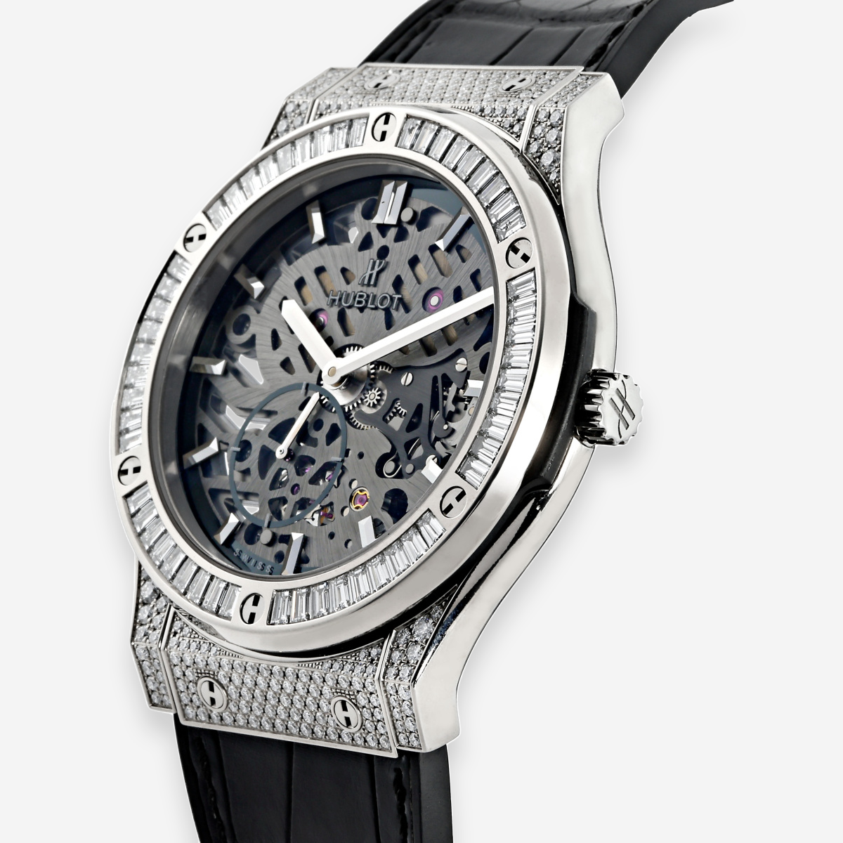 Hublot Classic Fusion Ultra Thin Titanium Diamond Manual Wind Men's Watch 515.NX.0170.LR.0904 - THE SOLIST