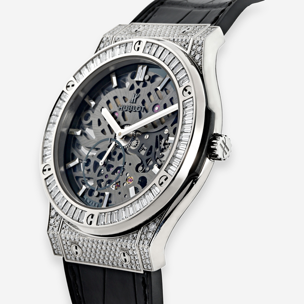 Hublot Classic Fusion Ultra Thin Titanium Diamond Manual Wind Men's Watch 515.NX.0170.LR.0904
