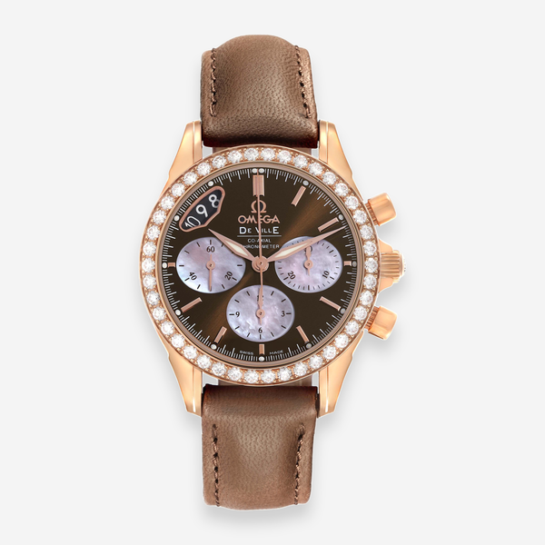 Omega De Ville Chronograph 18K Rose Gold Automatic Ladies Watch 422.58.35.50.13.001