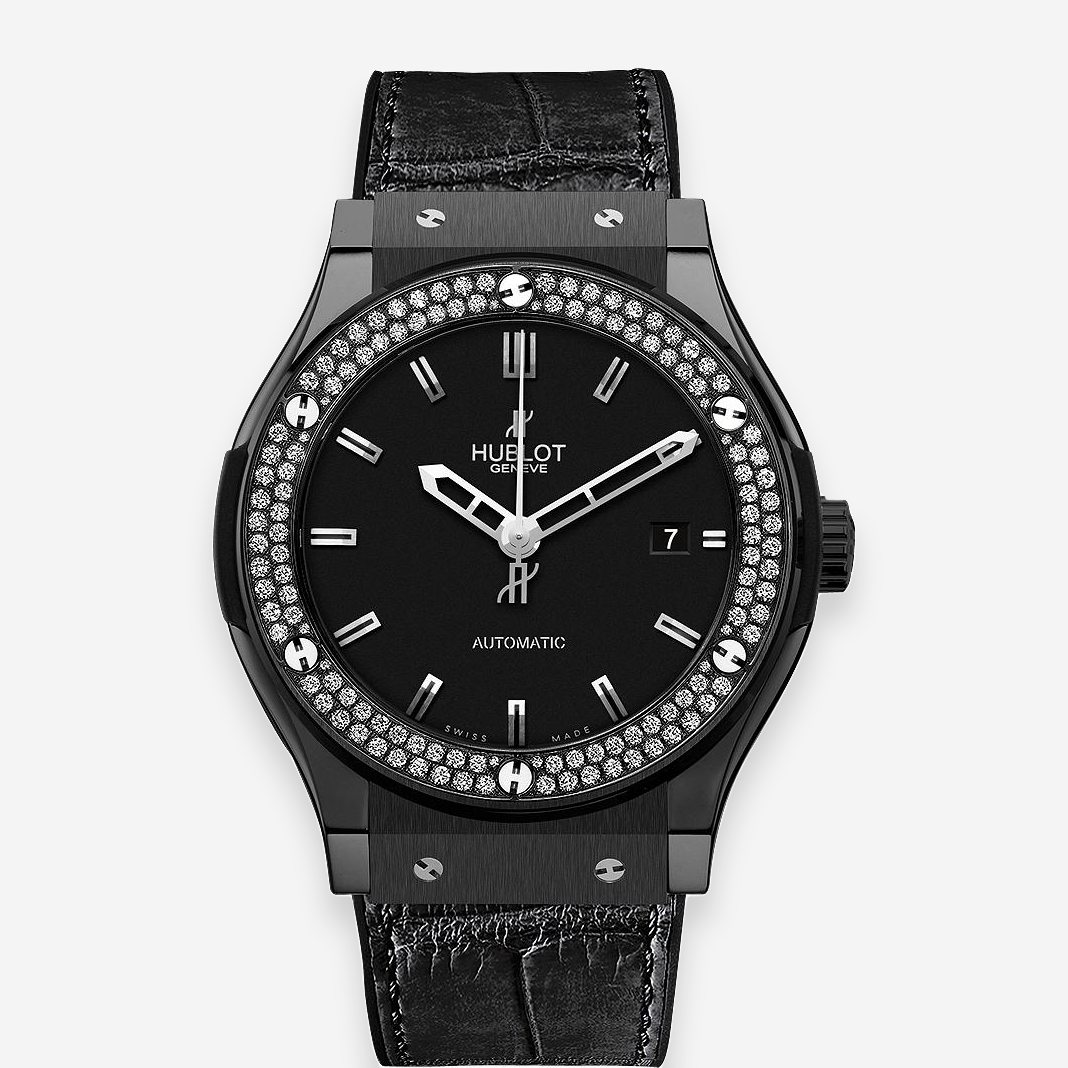 Hublot Classic Fusion Ceramic Diamond Automatic Men's Watch 511.CM.1170.LR.1104