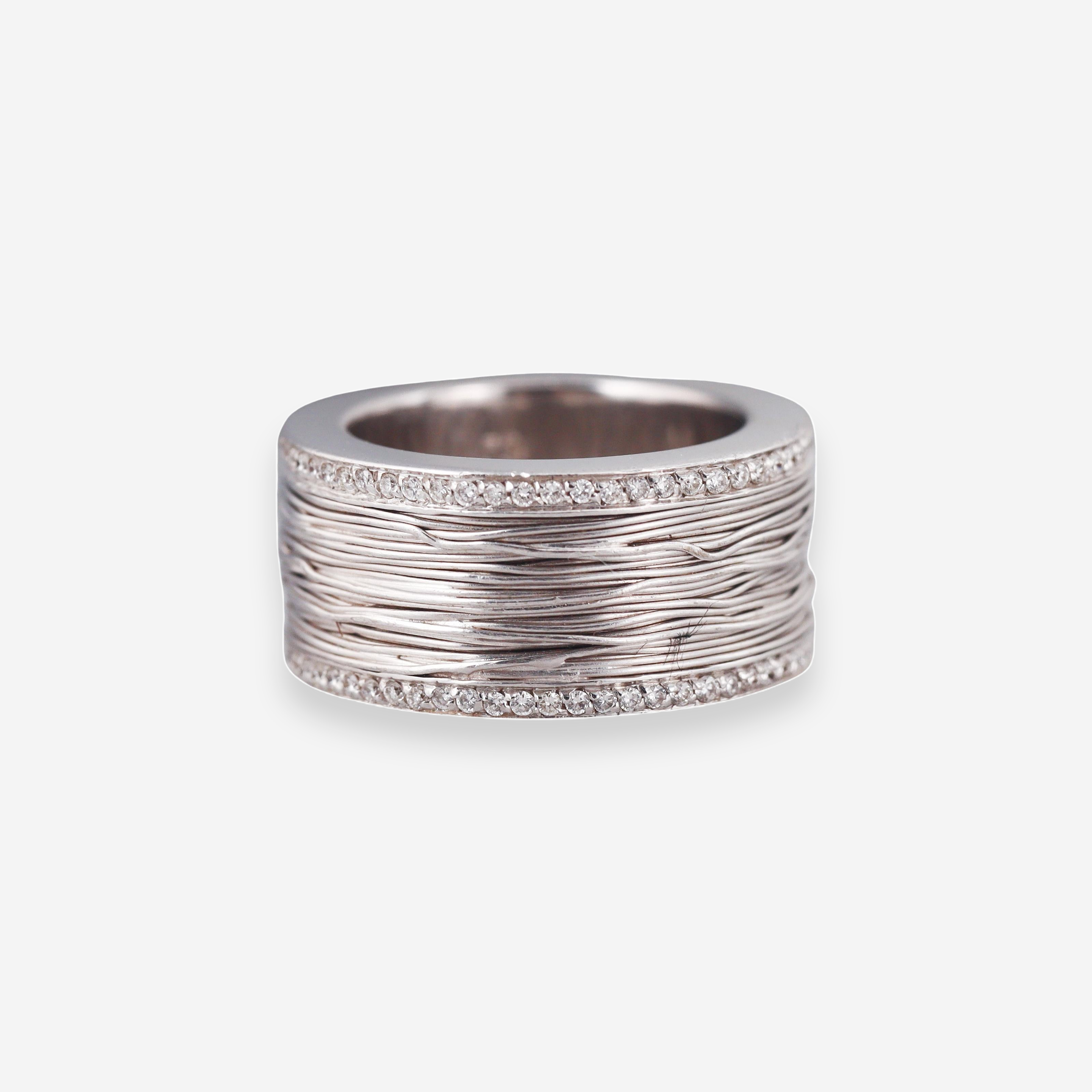 Pasquale Bruni Amor Est Vita 18K White Gold Diamond Band Ring Sz. 6.5 OG-36299 - THE SOLIST
