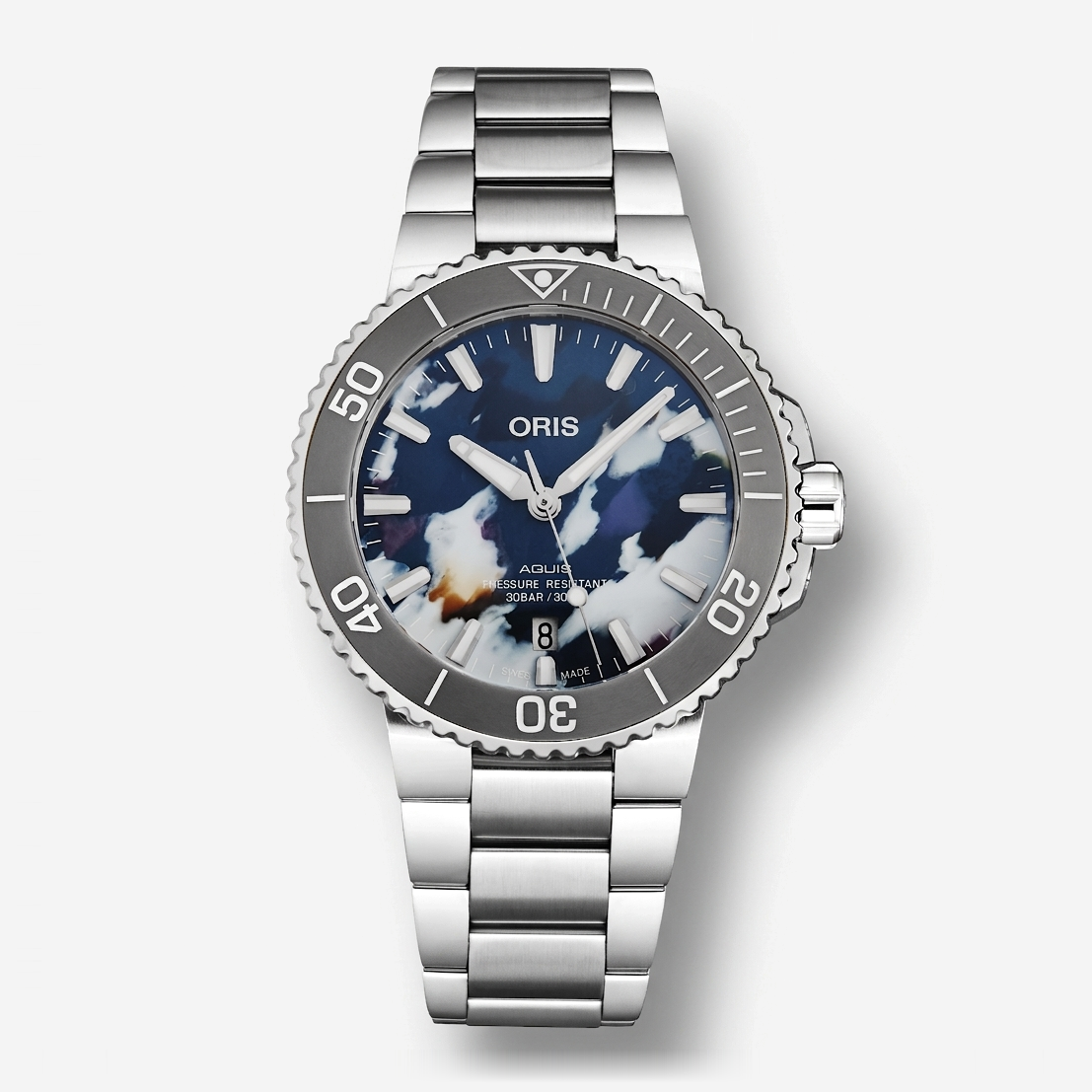 Oris Aquis Date Upcycle Stainless Steel Automatic Men's Watch 0173377664150-SET - THE SOLIST