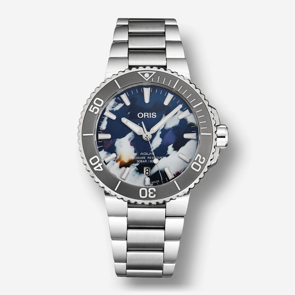 Oris Aquis Date Upcycle Stainless Steel Automatic Men's Watch 0173377664150-SET - THE SOLIST