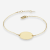 14K Yellow Gold 17mm Oval Disc Chain Bracelet 9025649