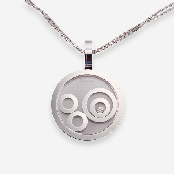 Chopard Happy Spirit 18K White Gold Diamond Pendant Necklace OG-35727 - THE SOLIST