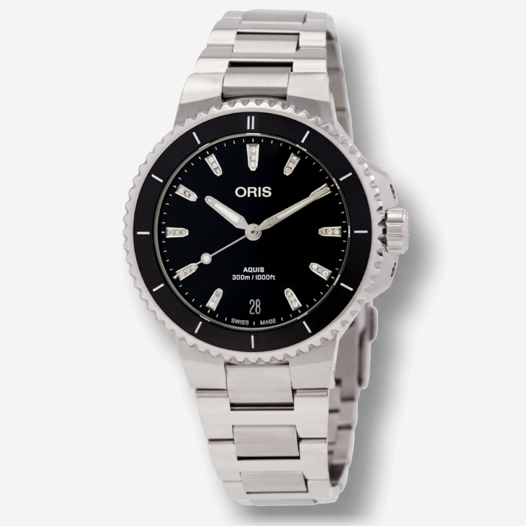 Oris Aquis Stainless Steel Diamond Automatic Unisex Watch 73377924194MB - THE SOLIST