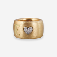 Pasquale Bruni 18K Yellow Gold Diamond Heart Love Band Ring Sz. 6 OG-36298 - THE SOLIST