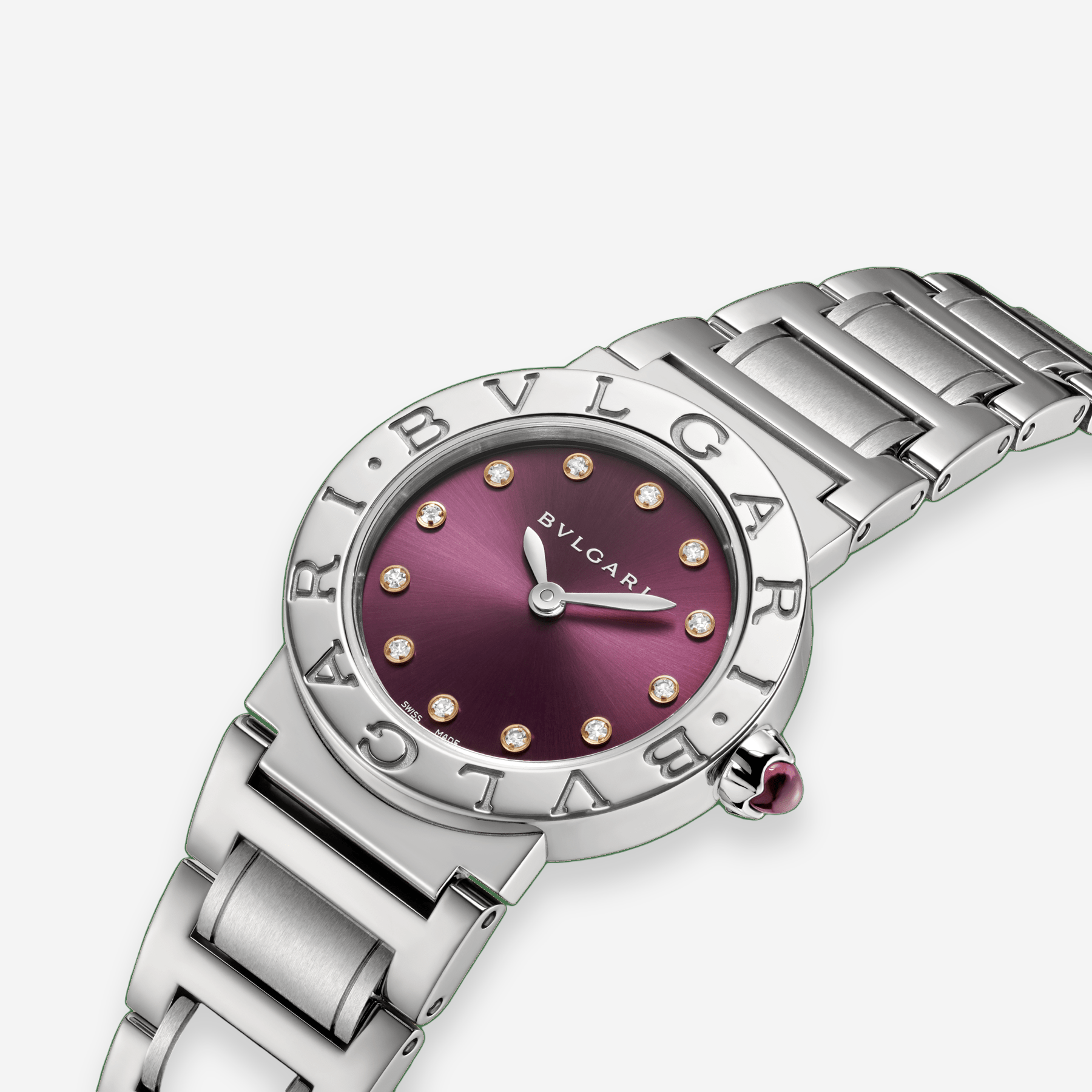 Bulgari Bulgari Stainless Steel Diamond Quartz Ladies Watch 102606