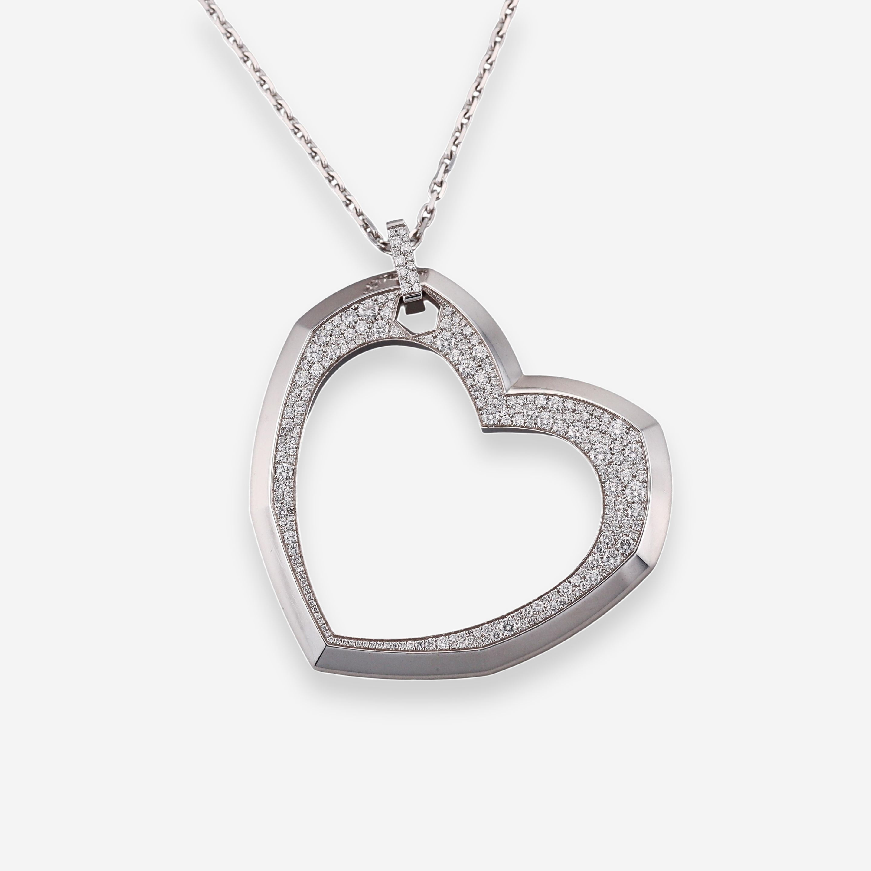Audemars Piguet Royal Oak Heart 18K White Gold Diamond Pendant Necklace OG-35608 - THE SOLIST