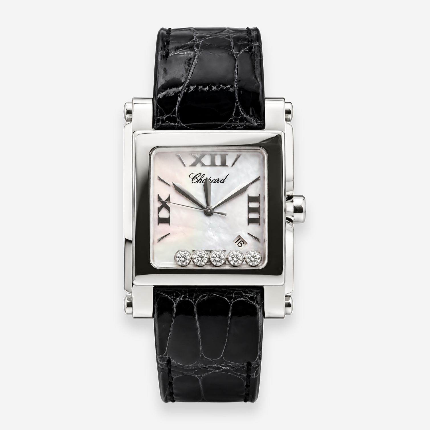 Chopard Happy Sport Stainless Steel Quartz Ladies Watch 288447-3001_Blk