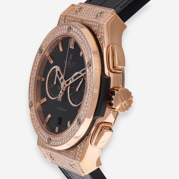 Hublot Classic Fusion Chronograph 18K Rose Gold Diamond Automatic Men's Watch 541.OX.1180.LR.1704
