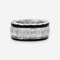 Lugano Kite 18K White Gold Diamond Band Ring 1049360 - THE SOLIST