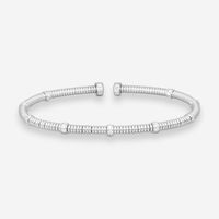 Lugano 18K White Gold Diamond Cuff Bracelet 226-44 - THE SOLIST