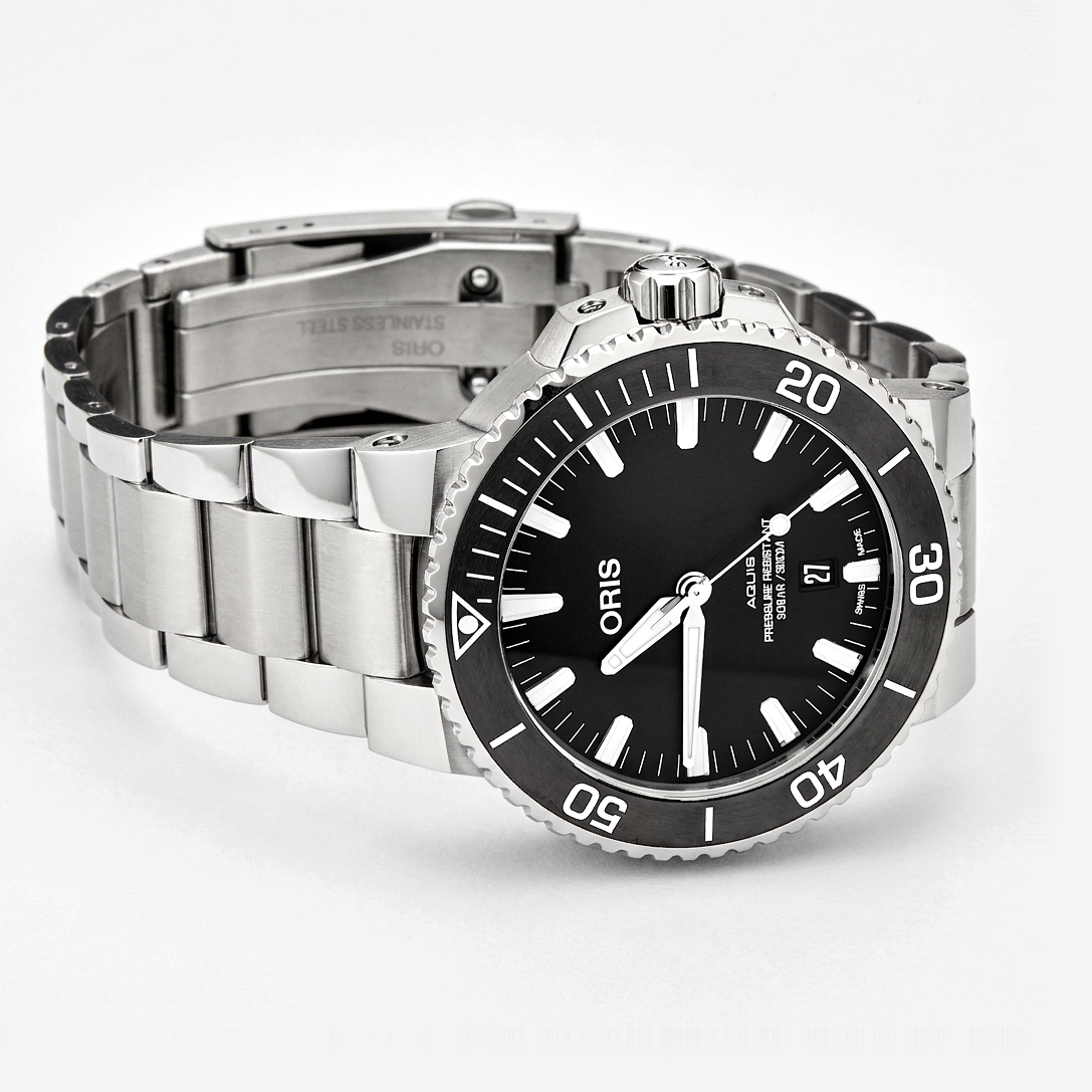 Oris Aquis Date Stainless Steel Automatic Men's Watch 0173377304154-0782405PEB - THE SOLIST