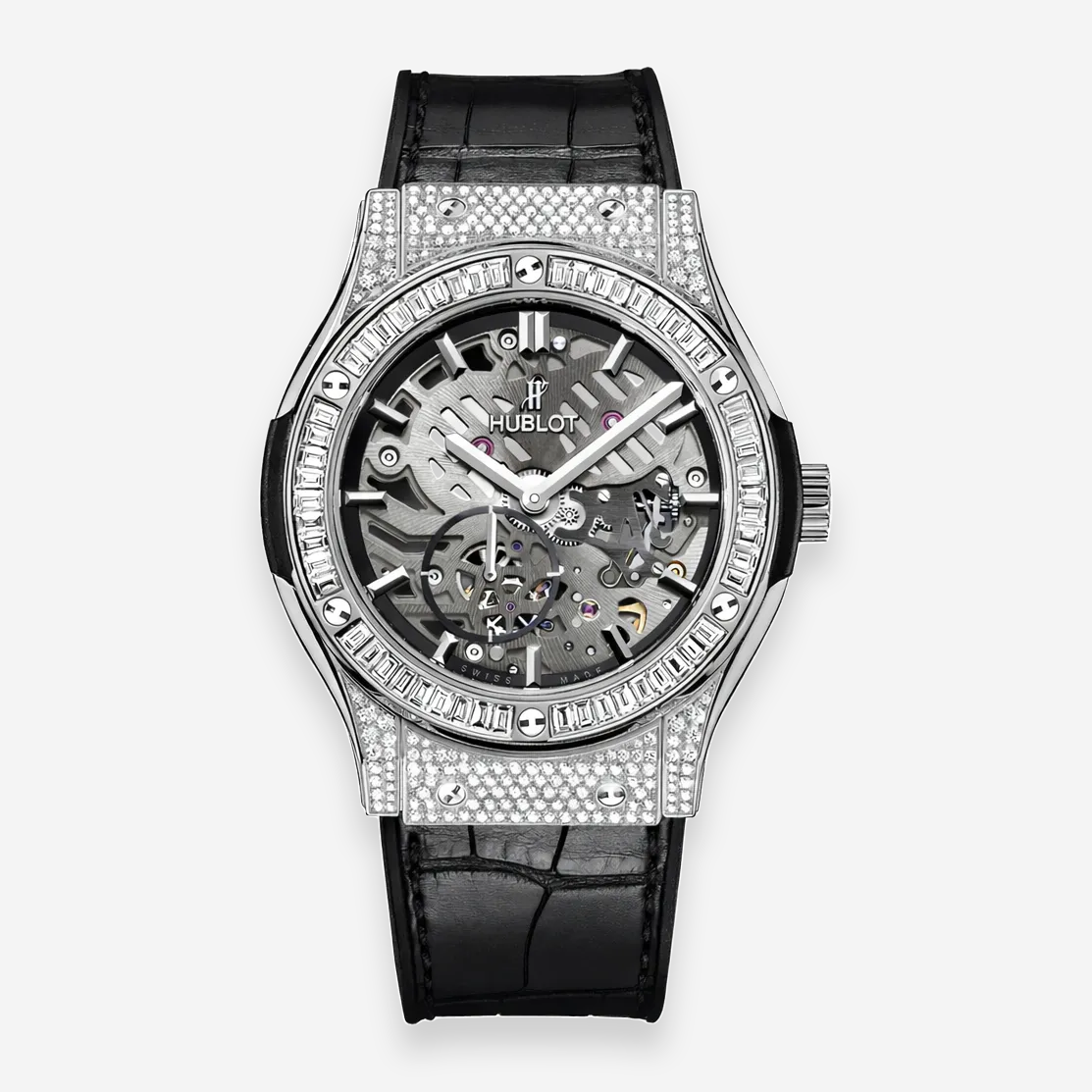 Hublot Classic Fusion Ultra Thin Titanium Diamond Manual Wind Men's Watch 515.NX.0170.LR.0904 - THE SOLIST