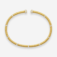 Lugano 18K Yellow Gold Diamond Cuff Bracelet 226-36 - THE SOLIST