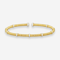 Lugano 18K Yellow Gold Diamond Cuff Bracelet 226-39 - THE SOLIST