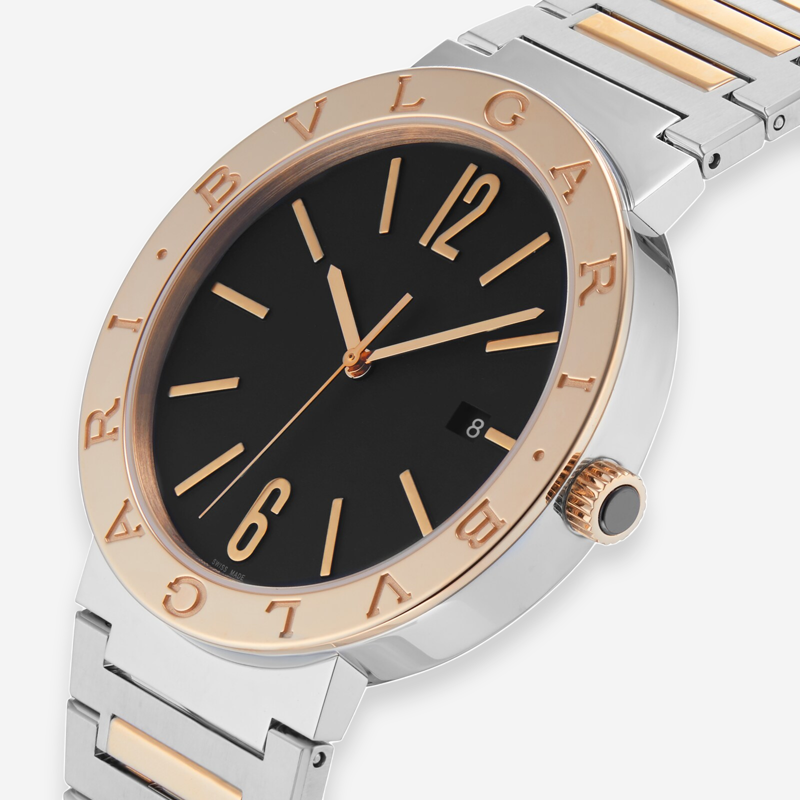 Bulgari Bulgari Stainless Steel & 18K Rose Gold Automatic Men's Watch 102930 - THE SOLIST