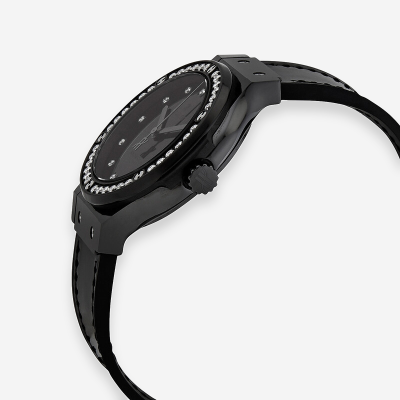 Hublot Classic Fusion Black Magic Ceramic Diamond Automatic Ladies Watch 565.CX.1210.VR.1204
