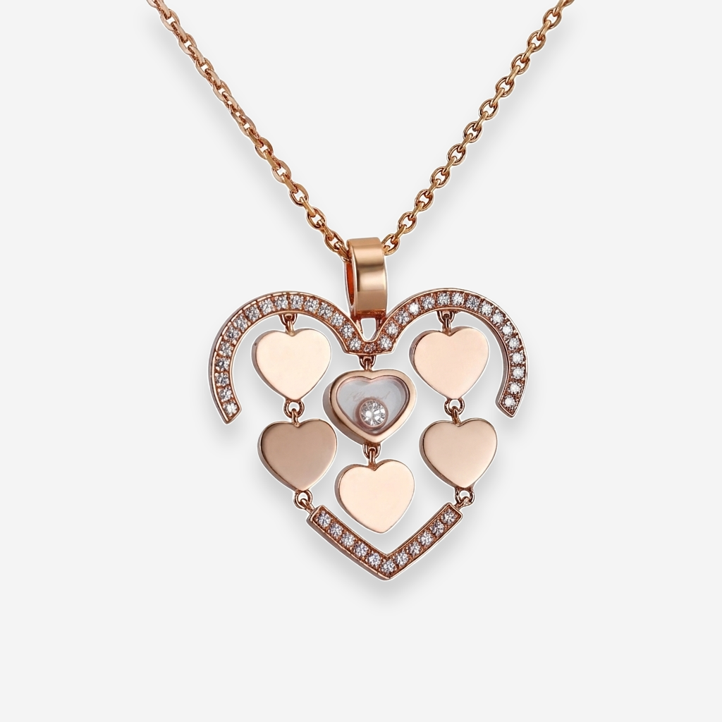 Chopard Happy Amore 18K Rose Gold Diamond Pendant Necklace OG-36010 - THE SOLIST