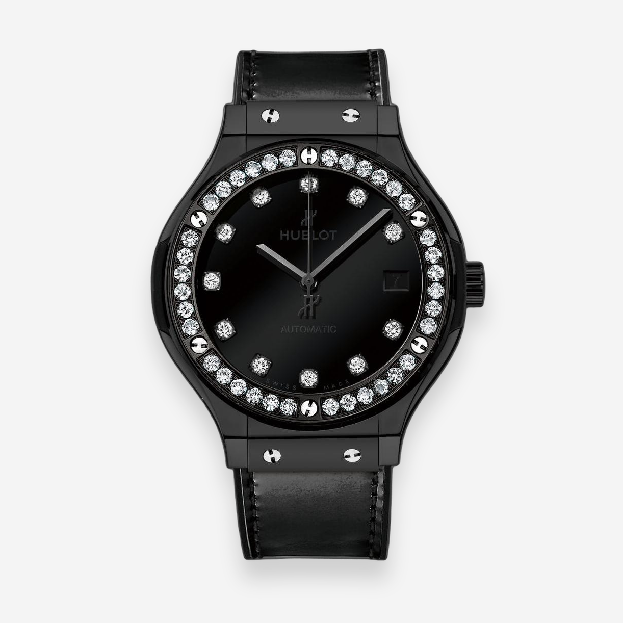 Hublot Classic Fusion Black Magic Ceramic Diamond Automatic Ladies Watch 565.CX.1210.VR.1204