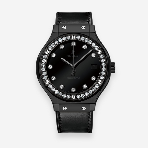 Hublot Classic Fusion Black Magic Ceramic Diamond Automatic Ladies Watch 565.CX.1210.VR.1204