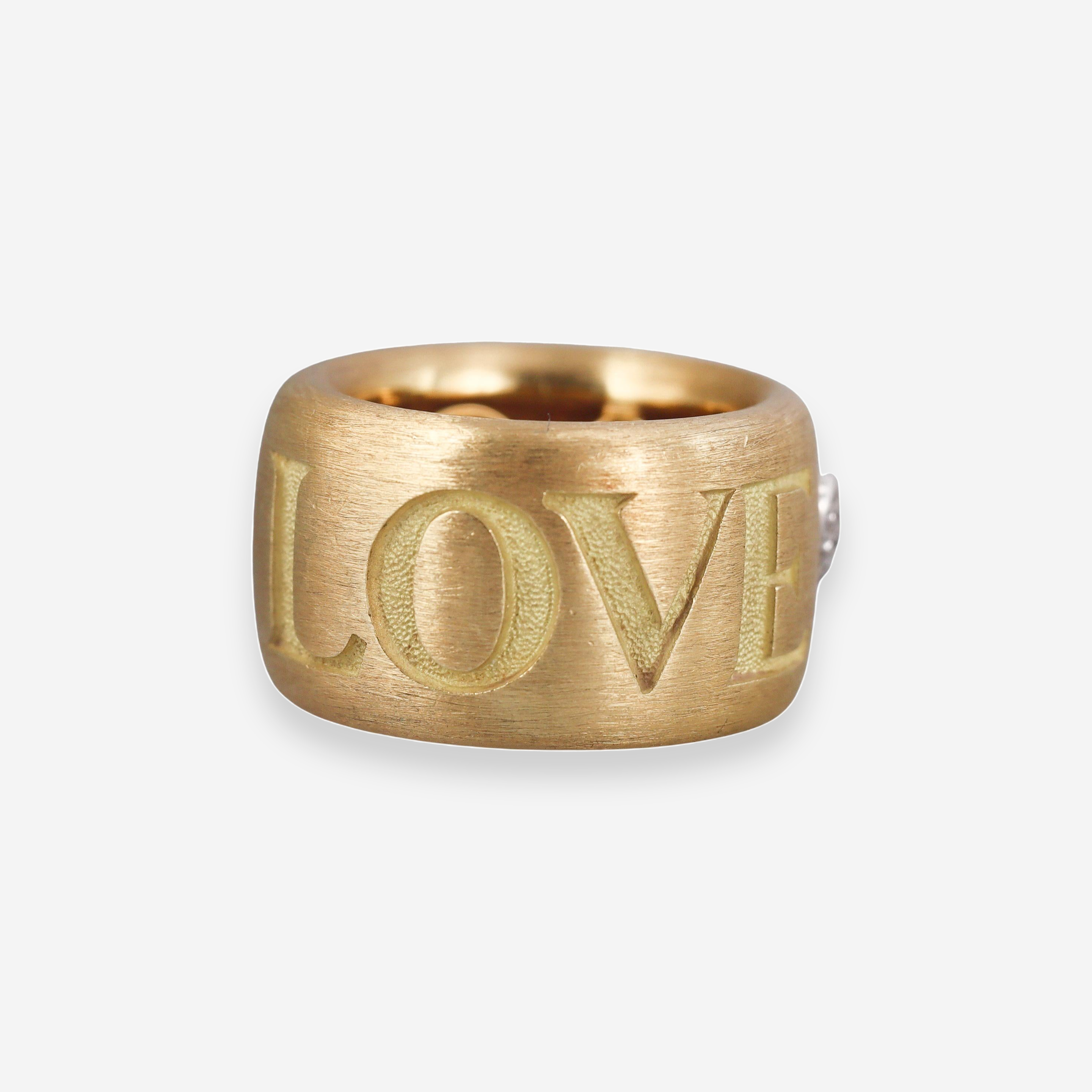Pasquale Bruni 18K Yellow Gold Diamond Heart Love Band Ring Sz. 6 OG-36298 - THE SOLIST