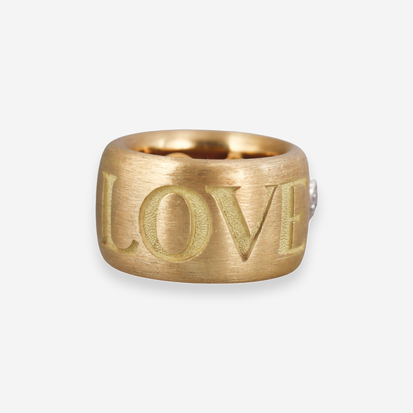 Pasquale Bruni 18K Yellow Gold Diamond Heart Love Band Ring Sz. 6 OG-36298 - THE SOLIST