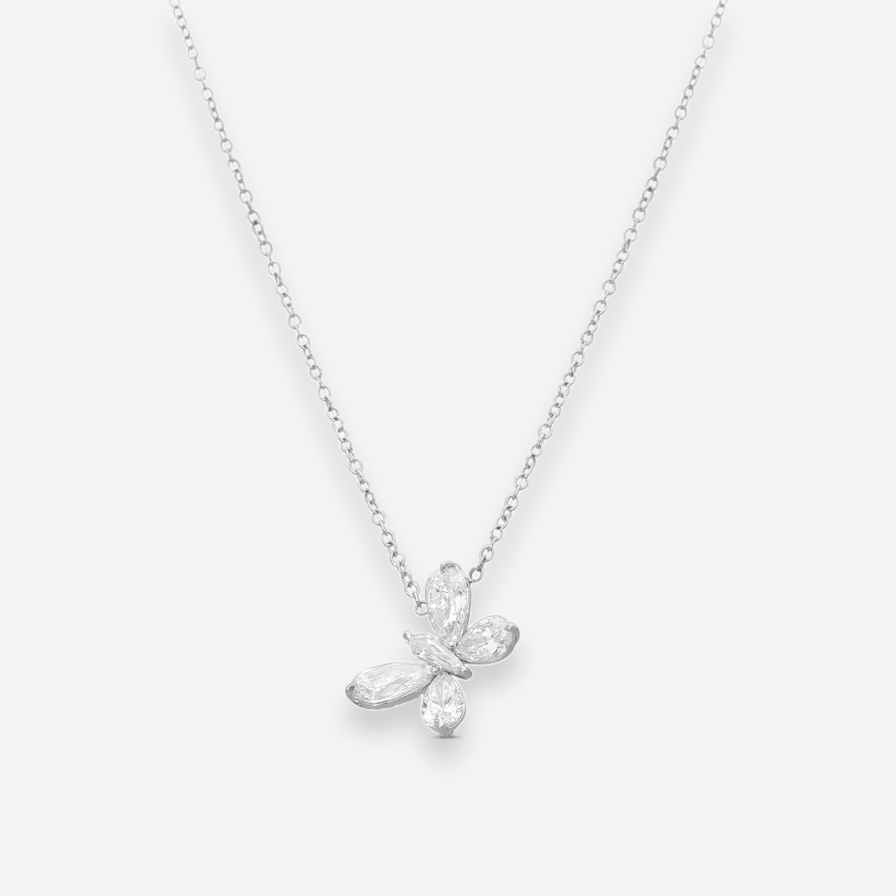 Lugano 18K White Gold Butterfly Diamond Pendant Necklace 1434952 - THE SOLIST