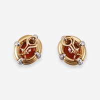 Kwiat 18K Yellow Gold Madeira Citrine and Diamond Clip-on Earrings OG-35182 - THE SOLIST