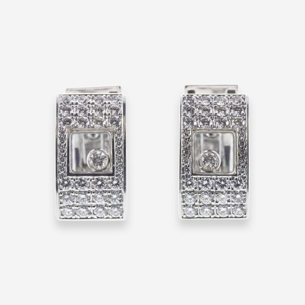 Chopard Happy Diamonds 18K White Gold Diamond Cufflinks OG-2882 - THE SOLIST