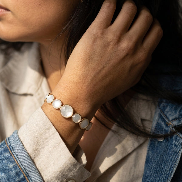 Ippolita Rock Candy 18K Yellow Gold Mother of Pearl Quartz Bracelet OG-36044 - THE SOLIST