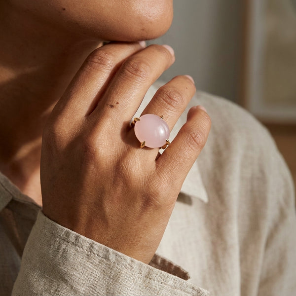 Pomellato Veleno 18K Rose Gold Rose Quartz Ring Sz. 7 A.B303/07/QR-100 - THE SOLIST