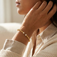 Lugano 18K Yellow Gold Diamond Cuff Bracelet 226-36 - THE SOLIST