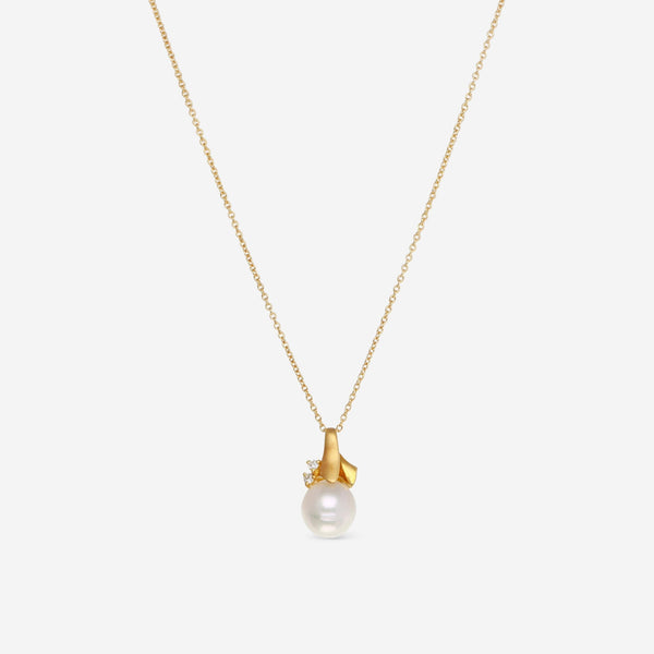 London Pearl 18K Yellow Gold Pearl 9.4mm Pearl Pendant Necklace P2007SS - THE SOLIST - London Pearl