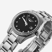 Longines Conquest Black Dial Diamond Stainless Steel Quartz Ladies Watch L3.300.0.57.6 - THE SOLIST - Longines