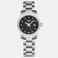 Longines Conquest Black Dial Diamond Stainless Steel Quartz Ladies Watch L3.300.0.57.6 - THE SOLIST - Longines