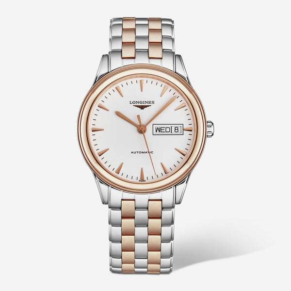 Longines Flagship Stainless Steel & 18K Rose Gold Automatic Men's Watch L48993927 - THE SOLIST - Longines