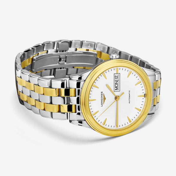 Longines Flagship Stainless Steel & 18K Yellow Gold Automatic Men's Watch L48993227 - THE SOLIST - Longines