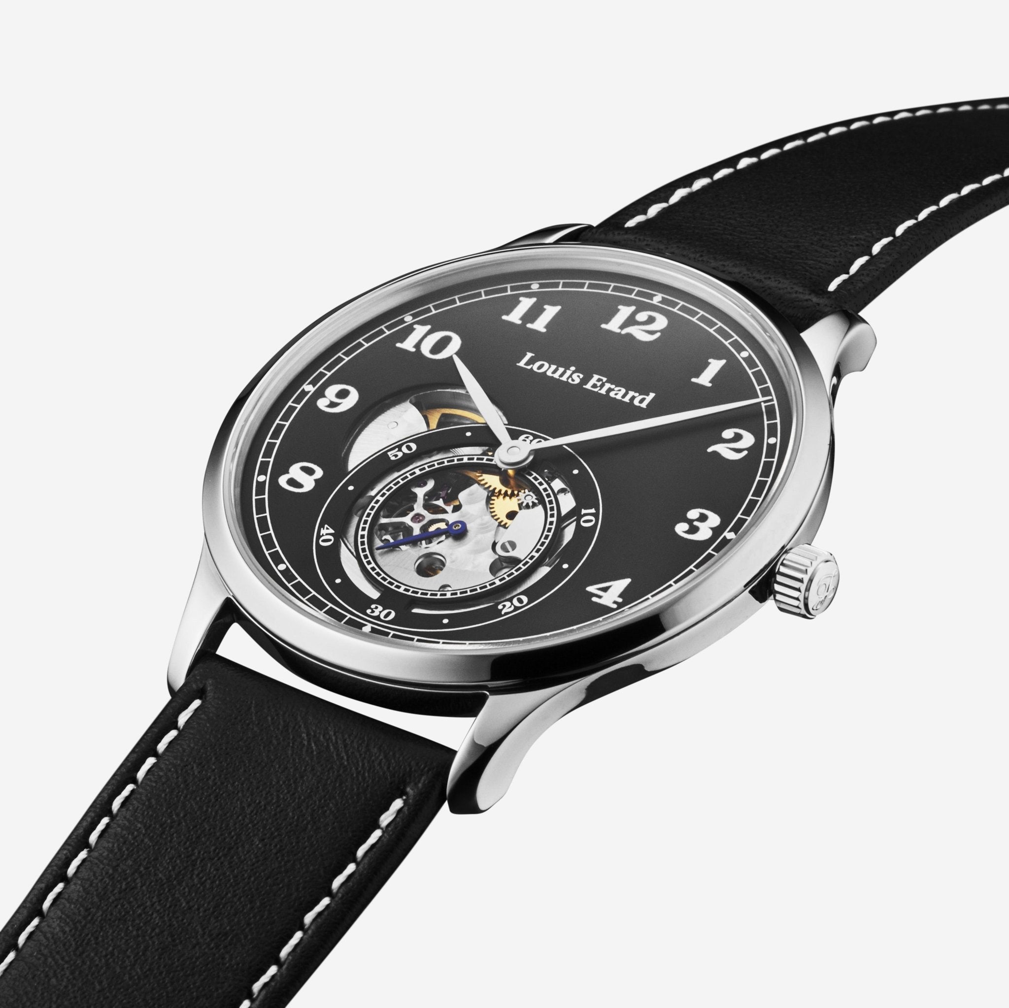 Louis Erard 1931 Black Dial Men's Manual Wind Watch 32217AA32.BVA32 - THE SOLIST - Louis Erard