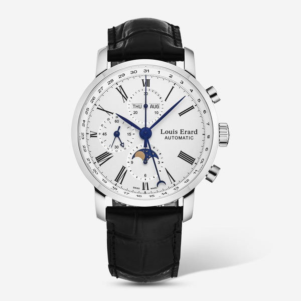 Louis Erard Excellence Chronograph Stainless Steel Men's Automatic Watch 80231AA01.BDC51 - THE SOLIST - Louis Erard