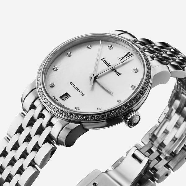 Louis Erard Excellence Stainless Steel Diamond Automatic Ladies Watch 68235SE14.BMA34 - THE SOLIST - Louis Erard