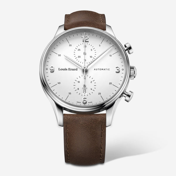 Louis Erard Héritage Chronograph Stainless Steel Automatic Men's Watch 78289AA01.BVA01 - THE SOLIST - Louis Erard