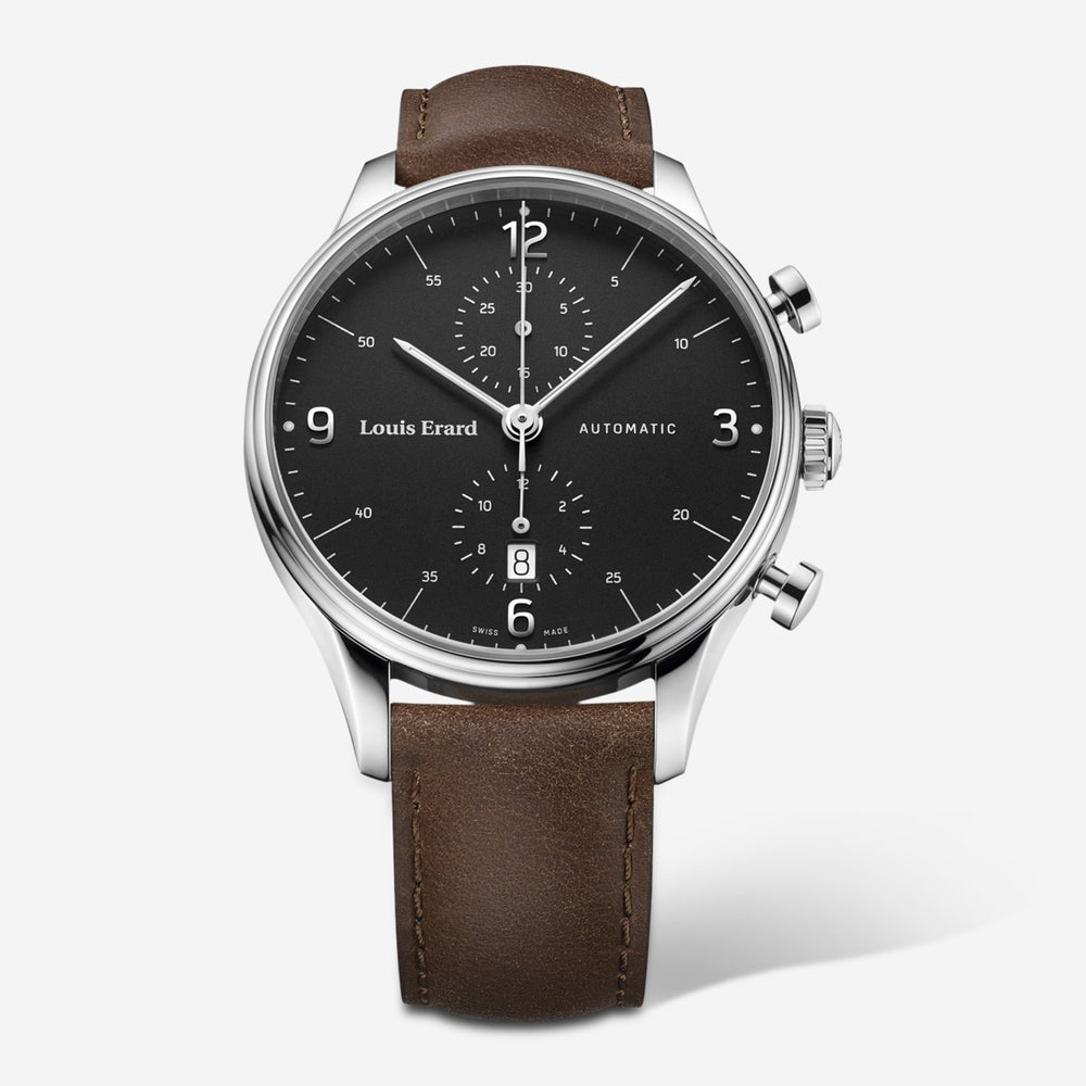Louis Erard Héritage Chronograph Stainless Steel Automatic Men's Watch 78289AA02.BVA01 - THE SOLIST - Louis Erard
