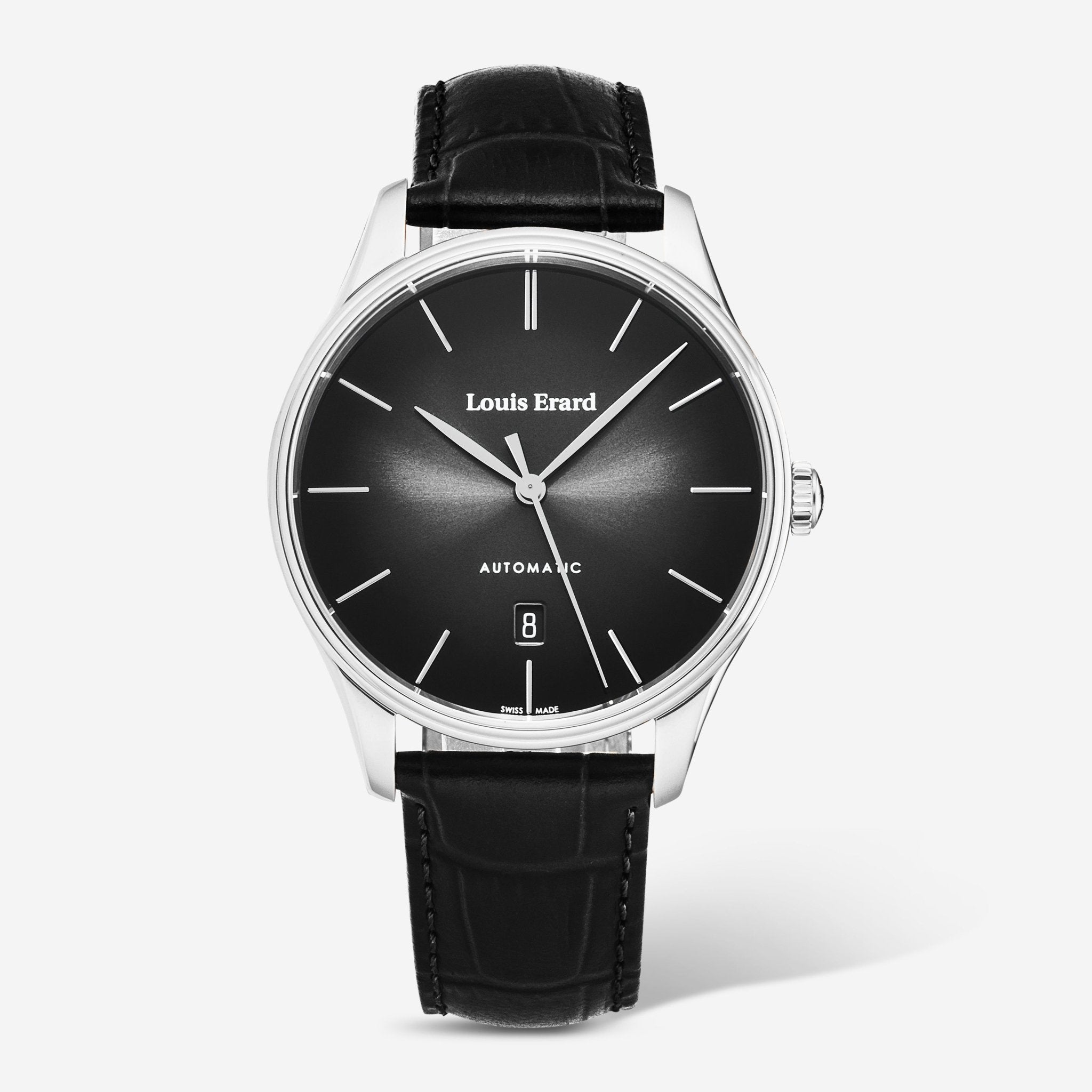 Louis Erard Heritage Grey/Black Dial Stainless Steel Men's Automatic Watch 69287AA62.BAAC82 - THE SOLIST - Louis Erard