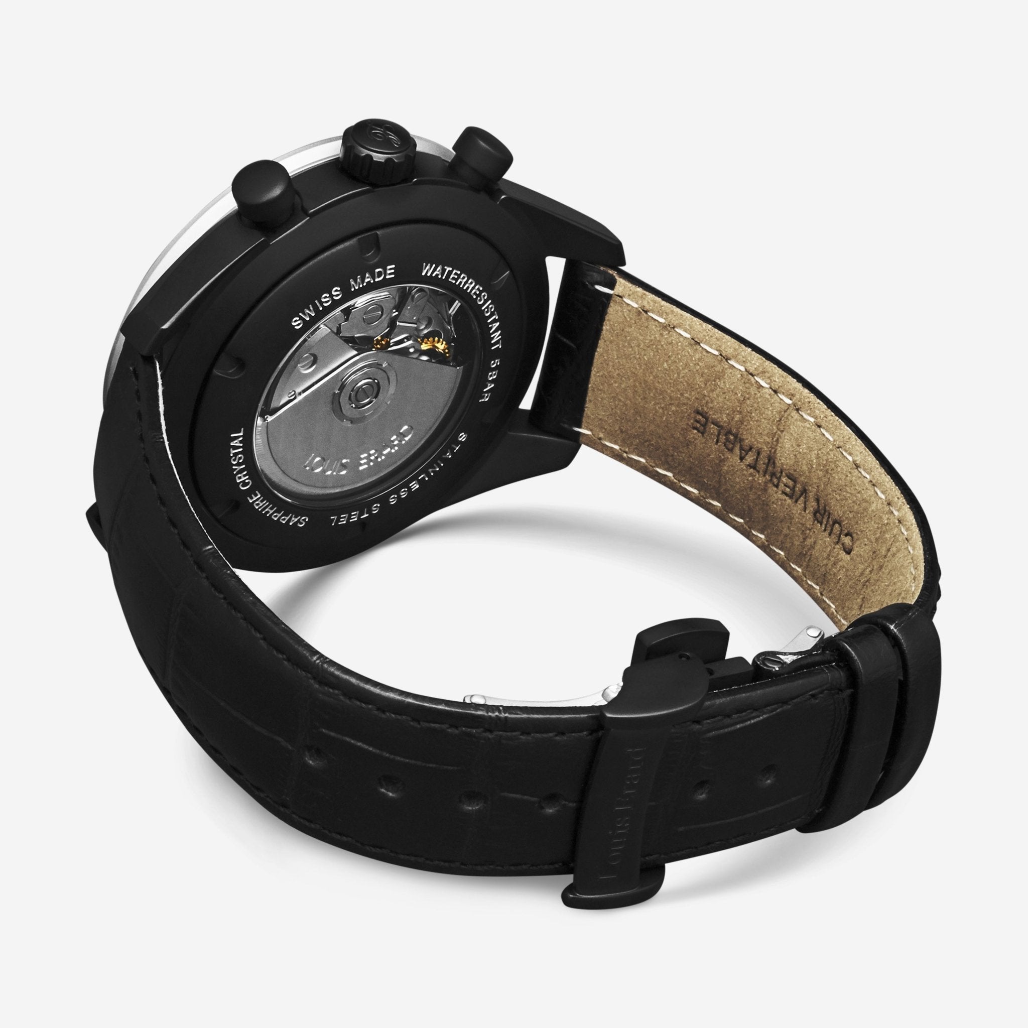 Louis Erard Sportive Chronograph Black PVD Automatic Men's Watch 78109NA22.BDCN82 - THE SOLIST - Louis Erard
