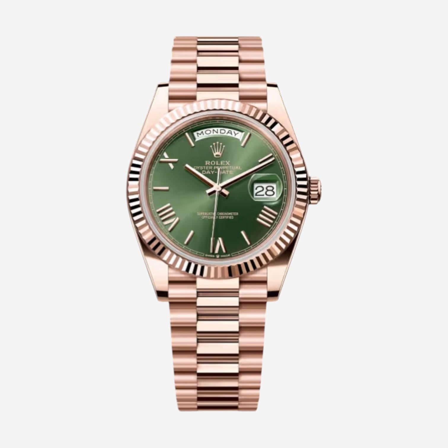 Rolex Day-Date 40 18K Everose Gold Automatic Men's Watch 228235