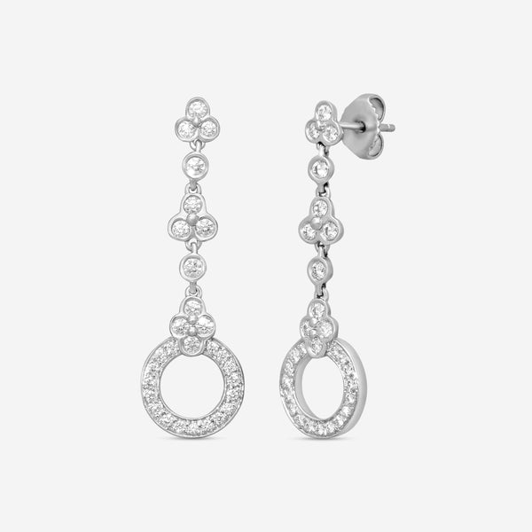 Suna Platinum Diamond Lace Drop Earrings E2427P