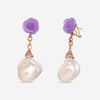 Mimi Milano Boutique 18K Rose Gold, Purple Jade, Pink Sapphire & Pearl Drop Earrings 3MG108